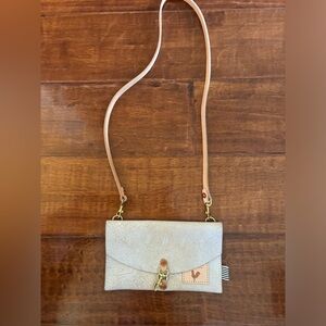 Meanwhile Back on the Farm crossbody clutch. White Birch